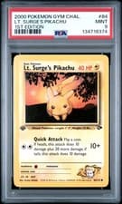 2000 Pokemon Gym Challenge #84 Lt. Surge'S Pikachu 1st Edition PSA 9