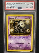 2001 Pokemon Neo Discovery 1st Edition Unown O 69/75 PSA 8 NM-MT