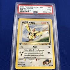 2000 Pokemon Gym Challenge 1st Edition Koga's Pidgey 80/132 PSA 9 Mint