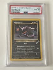 2001 POKEMON NEO DISCOVERY - #39 HOUNDOUR 1ST EDITION PSA 10 GEM MINT.  POP 62.