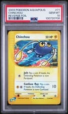 2003 POKEMON AQUAPOLIS 71 CHINCHOU-REVERSE FOIL | PSA 10 | POP 8!!!