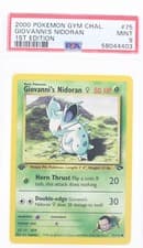 PSA 9 MINT 2000 Pokémon Gym Challenge #75 Giovanni's Nidoran 1st Edition !!!