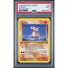 PSA 9 MINT Cubone 1st Edition 50/64 Pokémon 1999 Jungle Common Graded Card