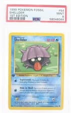 PSA 9 MINT 1999 Pokémon Fossil #54 Shellder 1st Edition !!!
