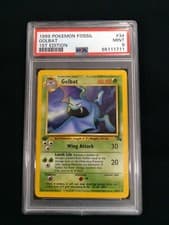 Graded PSA 9 GOLBAT #34 1999 Pokemon Fossil 1ST EDITION MINT