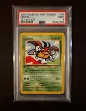 Pokémon 2000 Neo Genesis 1st Edition Ledyba 63/111 PSA 9 MINT