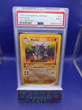1999 Pokemon TCG Jungle Rhydon 1st Edition Uncommon 45/64 PSA 9 Card Stock