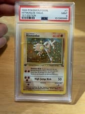 1999 Pokemon Fossil 7 Hitmonlee Holo 1st Edition First Edition PSA 9