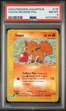 2003 Pokemon Aquapolis Reverse Holo Vulpix PSA 8 NM 116/147 LOW POP ESeries WOTC