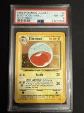 1999 POKEMON JUNGLE NO SYMBOL #2 ELECTRODE-HOLO PSA 8