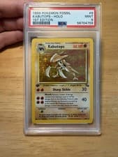 Pokémon 1999 Fossil Kabutops 9/62 Holo Rare 1st Edition PSA 9