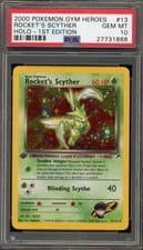 Pokemon Rocket's Scyther Gym Heroes 1st Edition Holo Rare #13 PSA 10 Gem Mint