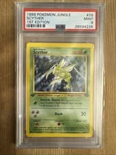 Scyther - 26/64 - Pokemon Jungle 1st Edition Rare Card WOTC PSA 9