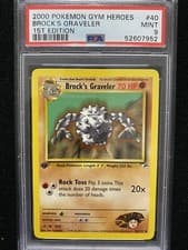 2000 Pokemon Gym Heroes 1st Edition Brock's Graveler 40/132 PSA 9 Mint