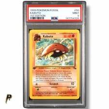 Kabuto 50/62 1st Edition Fossil 1999 Pokemon Card PSA 9