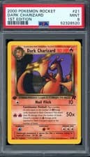 PSA 9 Pokemon 2000 1st Edition Team Rocket Dark Charizard Rare #21