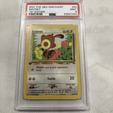 2001 Pokemon Neo Discovery 1st Edition Sentret #63 PSA 9
