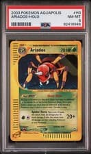 Pokemon WotC Aquapolis Holofoil Card H3 Ariados PSA 8