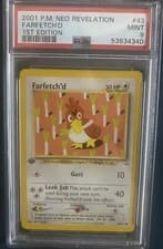 Pokémon TCG Farfetch'd Neo Revelation 43/64 Regular 1st Edition Common Psa 9