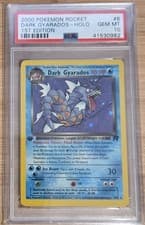 Pokemon PSA 10 Gem Mint Dark Gyarados 8/82 1st Edition Holo Rare Team Rocket
