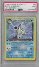 PSA 9 MINT Dark Blastoise 20/82 Team Rocket 1st Edition Non-Holo Pokemon TCG