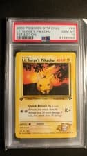 PSA 10 Pokemon 2000 1st Edition Lt. Surge's Pikachu Gym Challenge 84 GEM MINT
