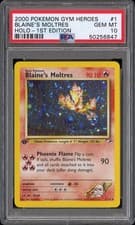 2000 Pokemon Blaine’s Moltres Gym Heroes 1st Edition PSA 10 SWIRL POP - 81 🐦‍🔥