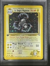 2000 Pokemon Gym Heroes 1st Edition #8 Lt. Surge's Magneton HOLO PSA 8 NM-MT