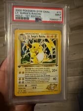 Pokemon Lt. Surge's Raichu Gym Challenge 1st Edition Holo Rare #11 PSA 9 Mint