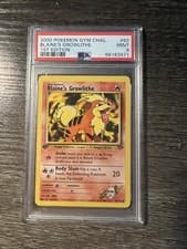 2000 Pokémon Gym Challenge #62 Blaine’s Growlithe 1st Edition PSA 9
