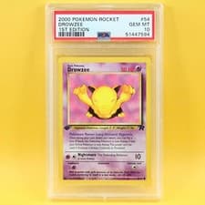 2000 Pokemon DROWZEE 54 1st Edition Team Rocket WOTC PSA 10 Gem Mint POP 501