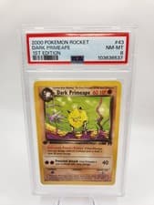 2000 Pokemon Dark Primeape 43/82 Team Rocket Regular 1st Edition PSA 8