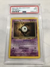 2001 Pokemon Neo Discovery 1st Edition Unown E #67 PSA 9