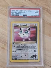 2000 Pokemon Gym Challenge 1st Edition Erika's Jigglypuff WOTC 69/132 PSA 9 MINT