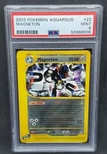 Pokemon PSA 9 MINT Magneton 22/147 Aquapolis Non-Holo Rare 2003 E-Reader S#8908