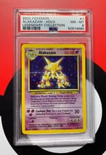 ALAKAZAM 1/110 Legendary Collection 2002 Pokemon Card PSA 8 NM-MT