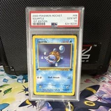 Pokémon Squirtle 68/82 Team Rocket 1st Edition Regular PSA 10 2000 English TCG