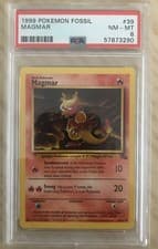 1999 Pokemon Fossil Magmar PSA 8 NM-MT #39 39/62