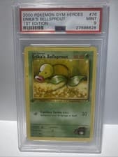 Pokémon TCG Erika's Bellsprout Gym Heroes 1st Edition 76/132 Card PSA 9 Mint