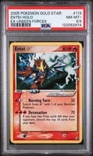 Pokemon EX Unseen Forces 113/115 Entei Gold Star PSA 8.5