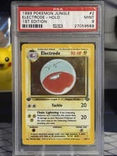 ELECTRODE - 1999 Pokemon Jungle, HOLO, 1st Edition #2, PSA 9