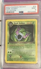2000 Pokemon Team Rocket 1st Edition #24 Dark Golbat Rare Non Holo PSA 9 Mint