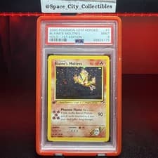 Pokémon TCG Blaine's Moltres 1/132 1st Edition Gym Heroes 2000 PSA 9