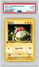 2000 Pokémon Team Rocket #69 Voltorb 1st Edition PSA 9