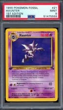 PSA 9 Pokemon 1999 1st Edition Fossil Haunter Rare #21