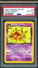 PSA 10 ⭐️ Pokemon Dark Kadabra 39 1st Edition Team Rocket Vintage Non-Holo