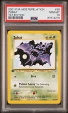2001 POKEMON NEO REVELATION 1ST EDITION #59 ZUBAT PSA 10