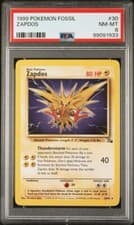PSA 8 Near Mint-Mint Zapdos 30/62 Fossil Regular WotC Vintage Non-Holo Unlimited