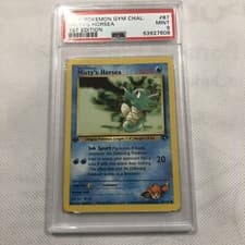 2000 Pokemon Gym Challenge Misty’s Horsea 1st Edition #87 PSA 9 Mint