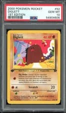 PSA 10 Diglett 1st Edition Team Rocket 52/82 Pokemon Card